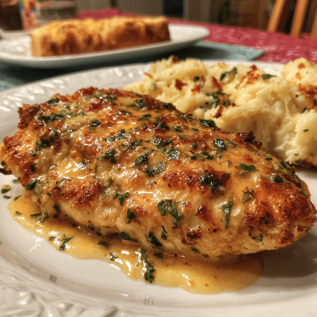 Cheesy Garlic Butter Chicken